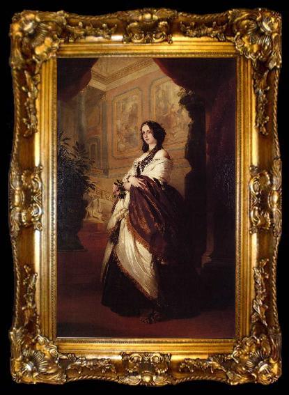 framed  Franz Xaver Winterhalter , Harriet Howard, Duchess of Sutherland, ta009-2